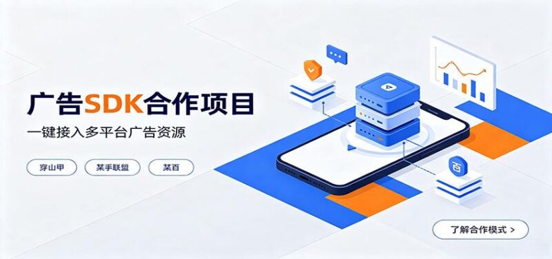 对接穿山甲、某手联盟、某百等平台的广告。SDK模式，一台设备日收益200+-三零资源