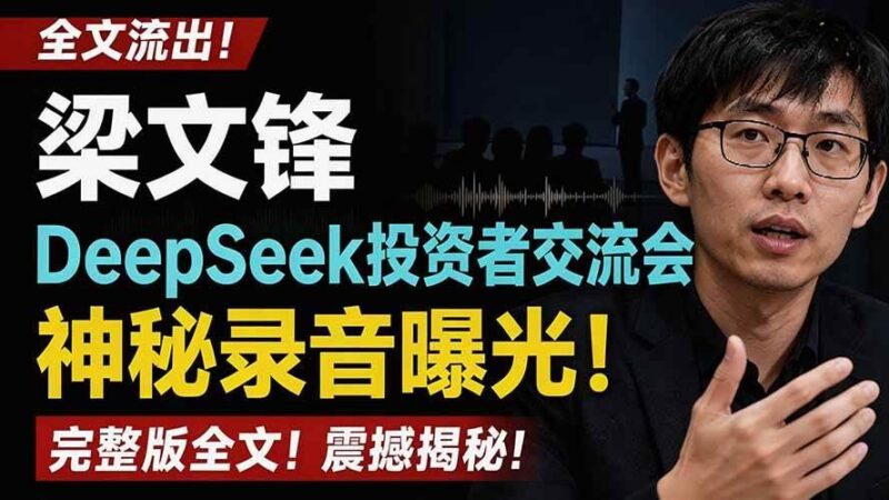 全文流出梁文锋DeepSeek投资者交流会神秘录音曝光，感兴趣的抓紧看-三零资源