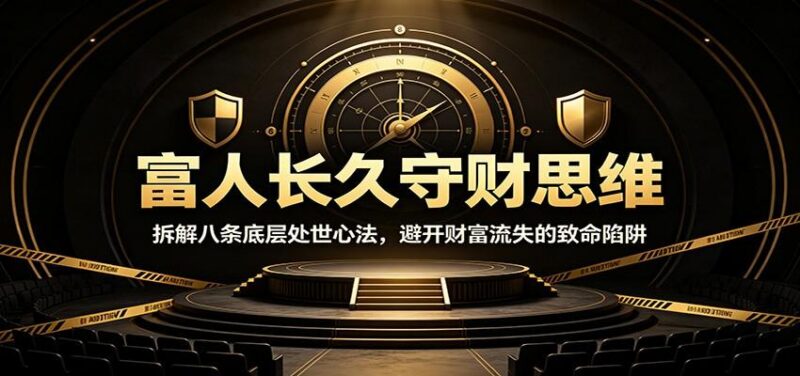 富人长久守财思维：拆解八条底层处世心法，避开财富流失的致命陷阱-三零资源