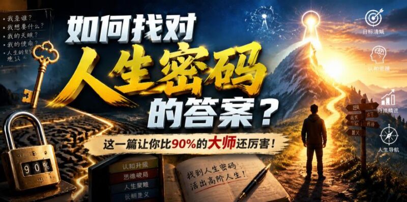 付费文章:如何找对人生密码的答案?这一篇让你比90%的大师还厉害!-三零资源