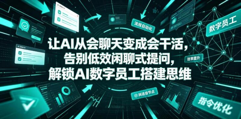 让AI从会聊天变成会干活,告别低效闲聊式提问,解锁AI数字员工搭建思维-三零资源