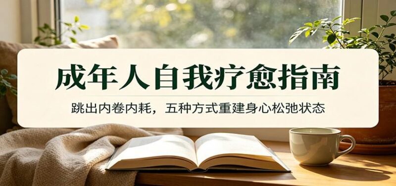 成年人自我疗愈指南：跳出内卷内耗，五种方式重建身心松弛状态 三零资源-三零资源