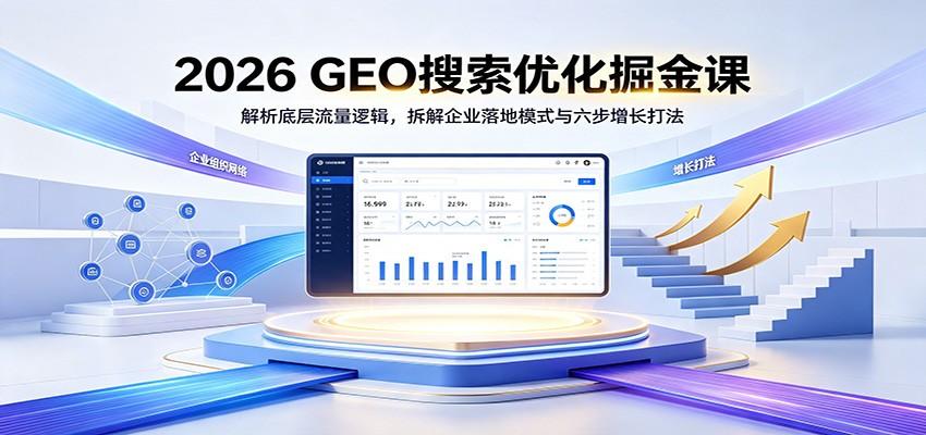 2026 GEO搜索优化掘金课:解析底层流量逻辑,拆解企业落地模式与六步增长打法