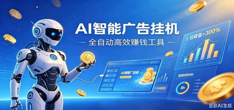 AI智能广告挂机,小白轻松上手,在家自动赚收益-三零资源