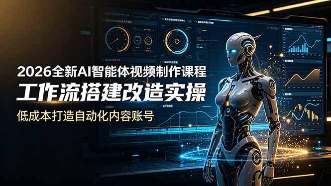 2026全新AI Codex智能体视频制作课程，工作流搭建改造实操，低成本打造自动化内容账号-三零资源