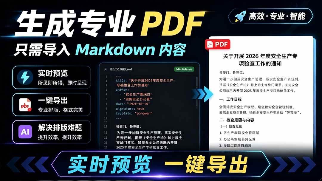 只需导入 Markdown 内容,实时预览一键导出专业 PDF!轻松解决AI生成内容排版问题 Presto