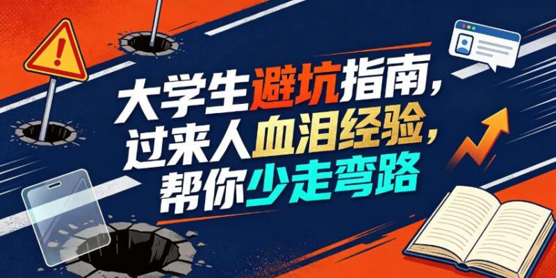 某公众号付费文章：大学生避坑指南，过来人血泪经验，帮你少走弯路-三零资源
