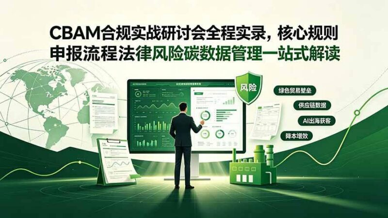 CBAM合规实战研讨会全程实录,核心规则申报流程法律风险碳数据管理一站式解读-三零资源