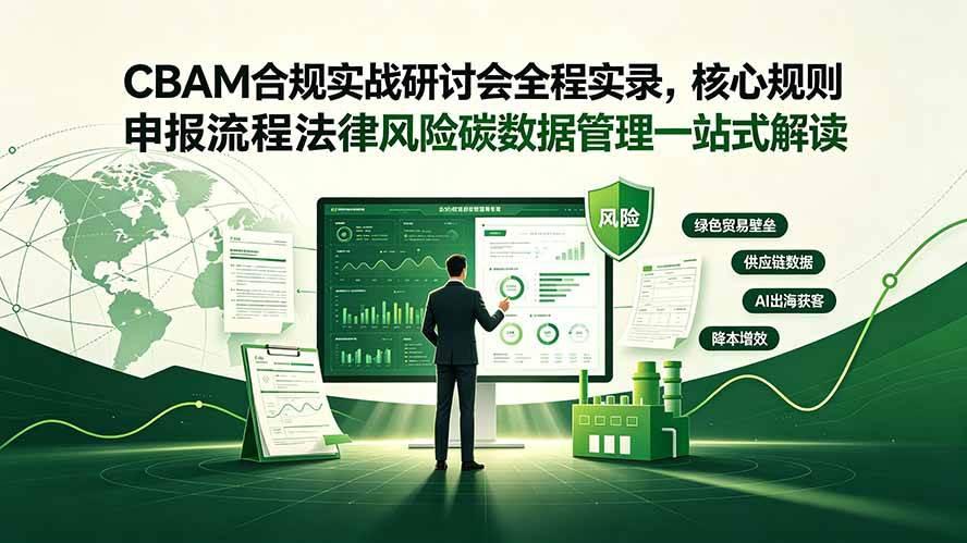 CBAM合规实战研讨会全程实录,核心规则申报流程法律风险碳数据管理一站式解读