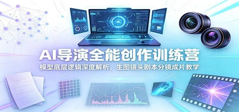 AI导演全能创作训练营:模型底层逻辑深度解析,生图镜头剧本分镜成片教学-三零资源