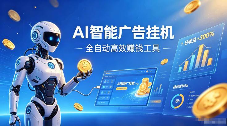 AI智能广告挂G,在家自动賺收益,全程无需人工操作、不用直播、不用拉人【揭秘】-三零资源