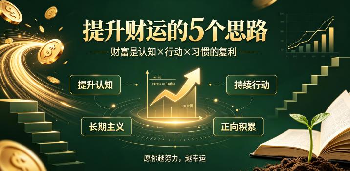 付费文章:提升财运的5个思路——财富是认知x行动x习惯的复利,愿你越努力,越幸运-三零资源
