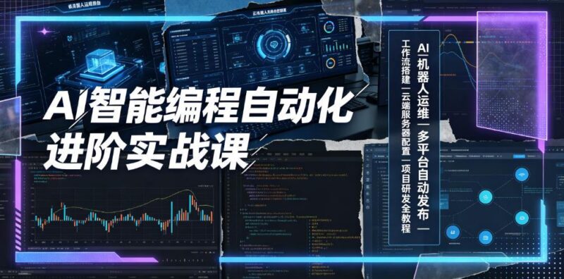 AI智能编程自动化进阶实战课|AI机器人运维、多平台自动发布、工作流搭建、云端服务器配置与项目研发全教程 三零资源-三零资源