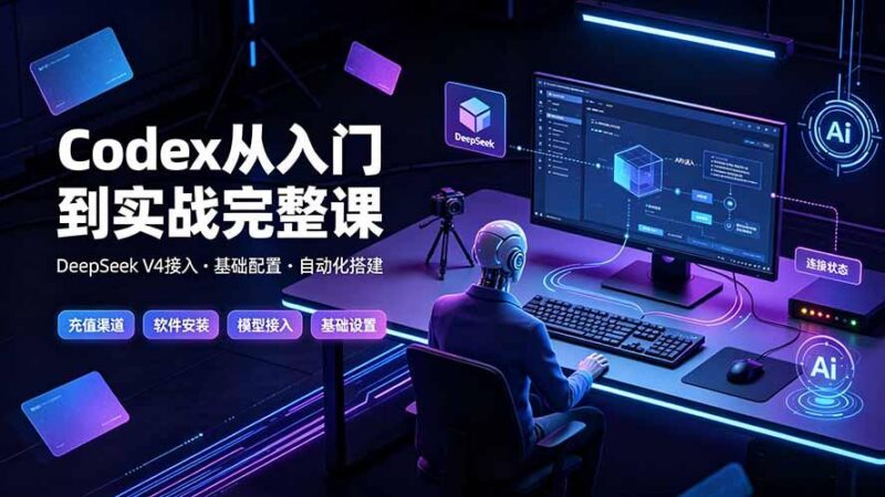 Codex从入门到实战完整课|充值·安装·接入DeepSeek,记忆·插件·Skill·CLI·MCP全拆解 三零资源-三零资源