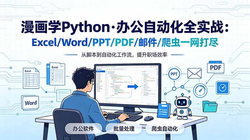 漫画学Python·办公自动化全实战:Excel/Word/PPT/PDF/邮件/爬虫一网打尽-三零资源