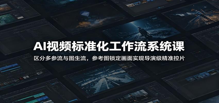 AI视频标准化工作流系统课:区分多参流与图生流,参考图锁定画面实现导演级精准控片