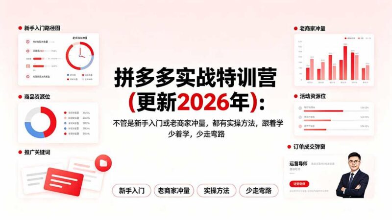 拼多多实战特训营(更新2026年-三零资源