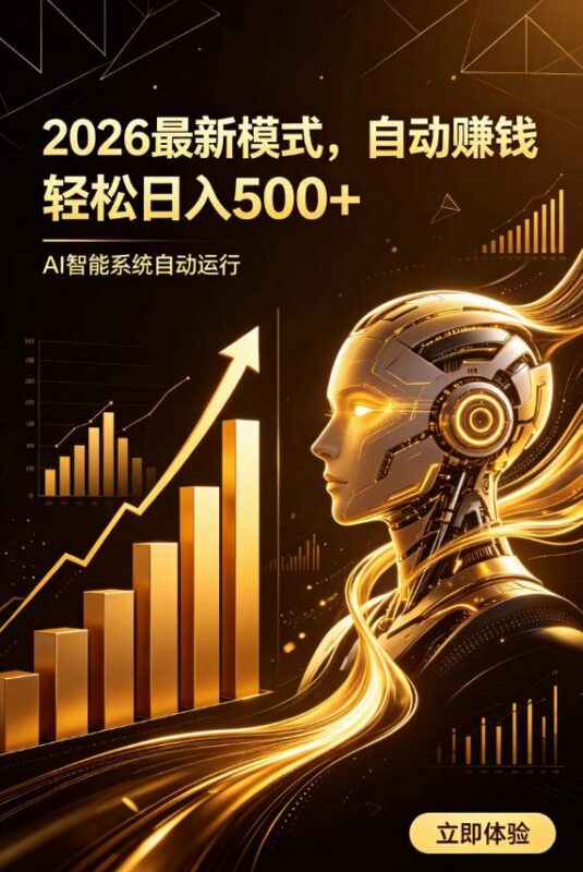 AI智能广告,自动賺钱新模式,轻松日入500+,主业副业都可做,适合任何人群【揭秘】 三零资源-三零资源