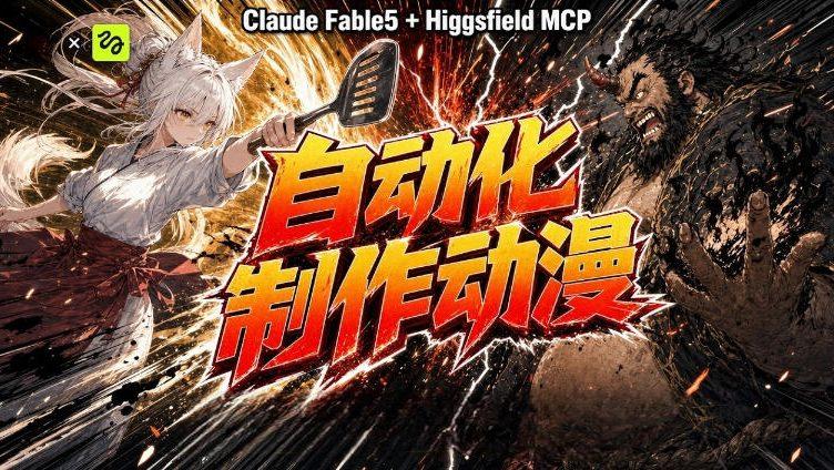 AI自动化动漫制作！Claude Fable 5接入Higgsfield MCP，直接生成完整创意内容 三零资源-三零资源