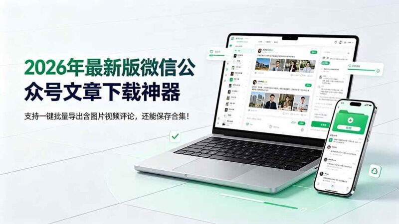 2026年最新版微信公众号文章下载神器，支持一键批量导出含图片视频评论，还能保存合集！ 三零资源-三零资源