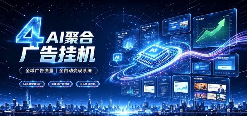 全域广告流量聚合,AI无人挂机稳赚佣金,打造长期稳定被动收入副业-三零资源