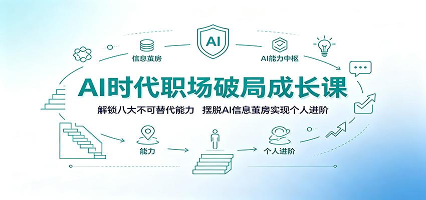 AI时代职场破局成长课:解锁八大不可替代能力,摆脱AI信息茧房实现个人进阶