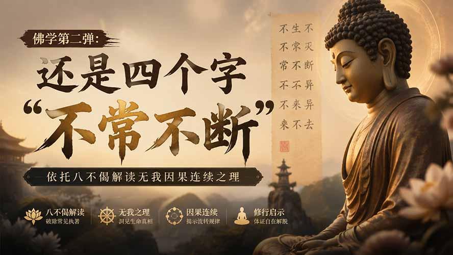 付费文章：佛学第二弹：还是四个字“不常不断”依托八不偈解读无我因果连续之理 图1