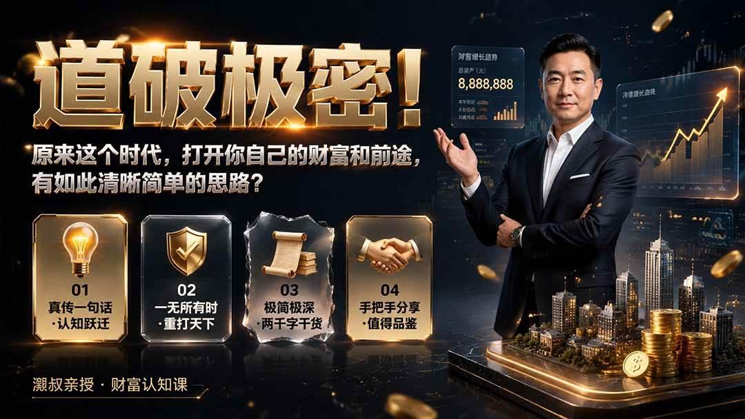 付费文章:道破极密!原来这个时代,打开你自己的财富和前途,有如此清晰简单的思路? 图1
