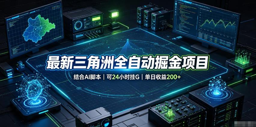 最新三角洲全自动掘金项目,结合AI脚本,可24小时挂G,单日收益200+【揭秘】 图1