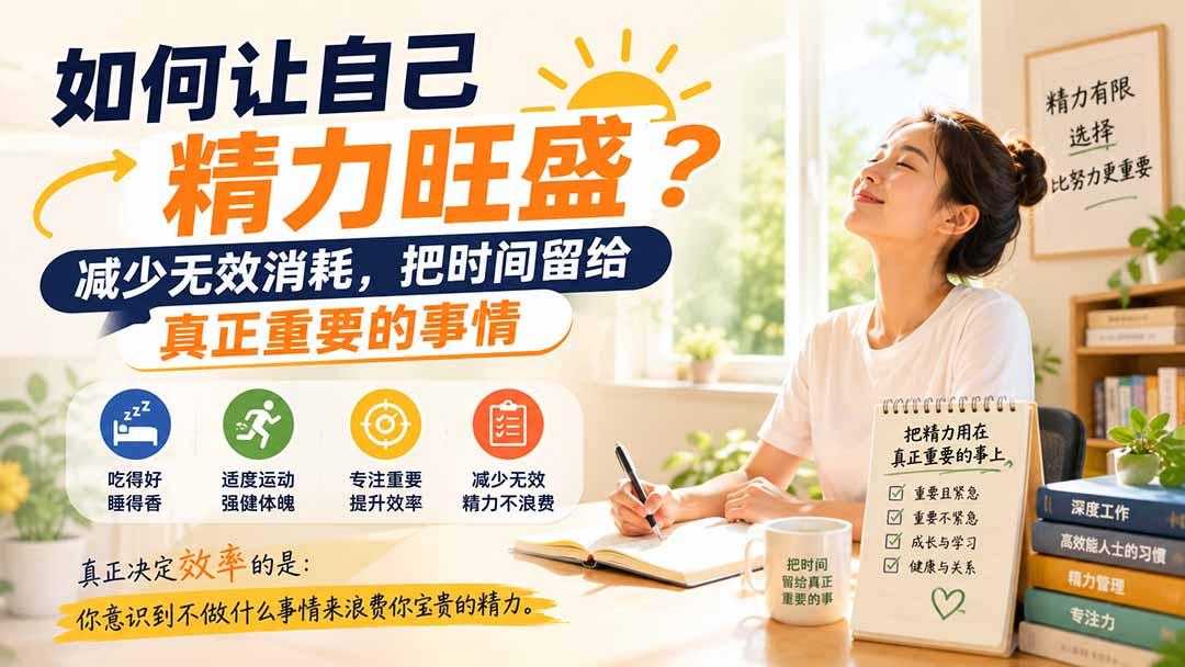 付费文章：如何让自己精力旺盛？减少无效消耗，把时间留给真正重要的事情 图1