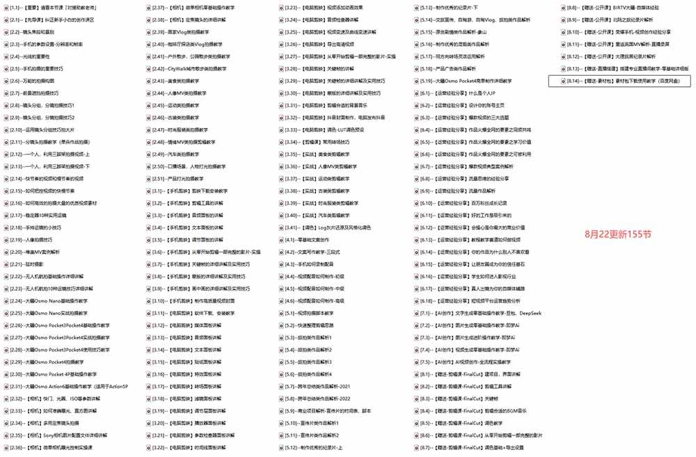 全能视频创作人155节实战课-更新26年8月:手机相机拍摄+剪映剪辑+AI创作+自媒体运营,让你的视频拥有灵活,轻松10w 图4