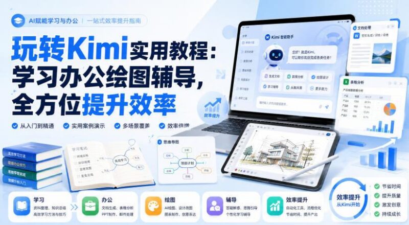 玩转Kimi实用教程:学习办公绘图辅导,全方位提升效率 三零资源-三零资源