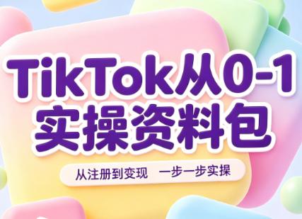 TikTok从0-1实操资料包：养号SOP+爆款公式+投流手册 三零资源-三零资源