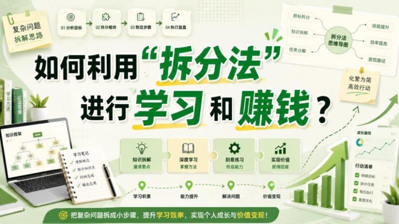 付费文章：如何利用“拆分法”进行学习和賺钱？-三零资源