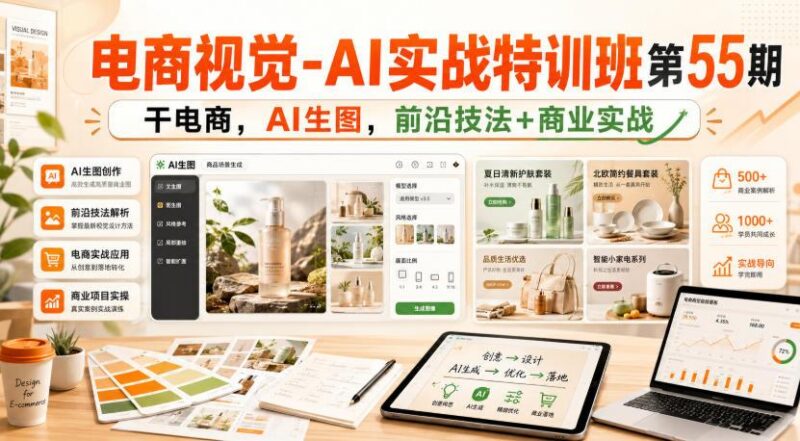 电商视觉-AI实战特训班第55期,干电商,AI生图,前沿技法+商业实战-三零资源