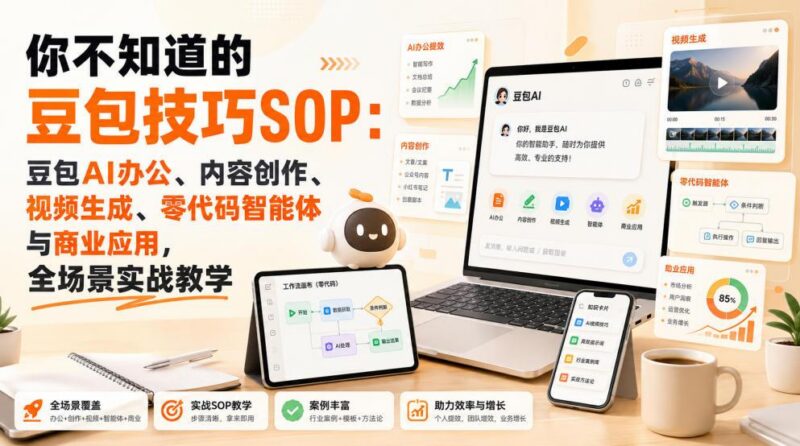 你不知道的豆包技巧SOP:豆包AI办公、内容创作、视频生成、零代码智能体与商业应用,全场景实战教学 三零资源-三零资源