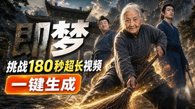即梦挑战180秒超长视频!一键生成3分钟电影?完整制作流程详细分享!-三零资源