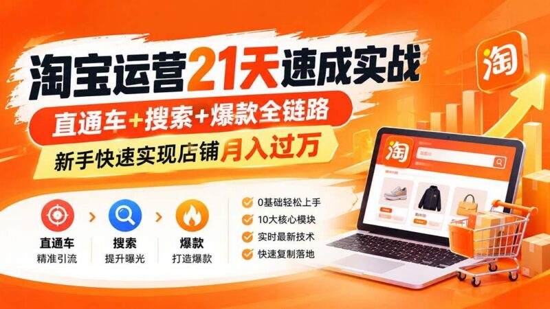淘宝运营21天速成实战(更新8月-三零资源