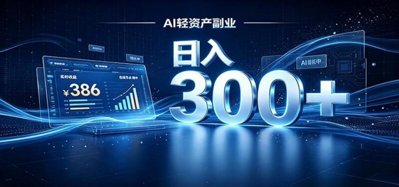 2026 AI轻资产风口，Token中转站小白可入局，日入300+-三零资源