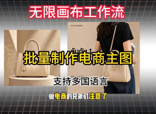 无限画布工作流搭建教程,一键电商主图批量制作,批量下载,支持多国语言-三零资源