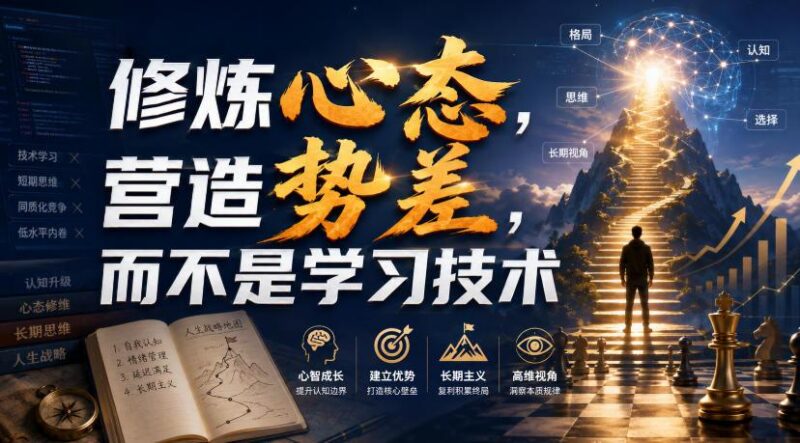 付费文章:修炼心态,营造势差,而不是学习技术-三零资源
