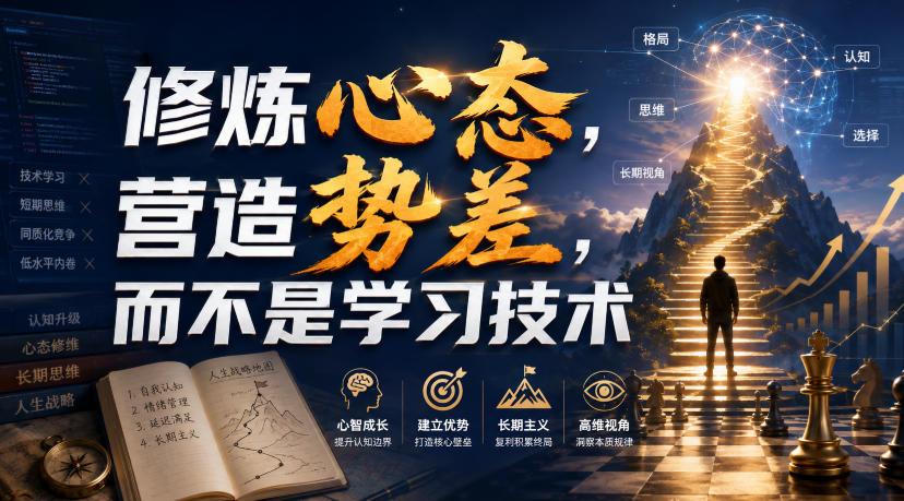 付费文章:修炼心态,营造势差,而不是学习技术