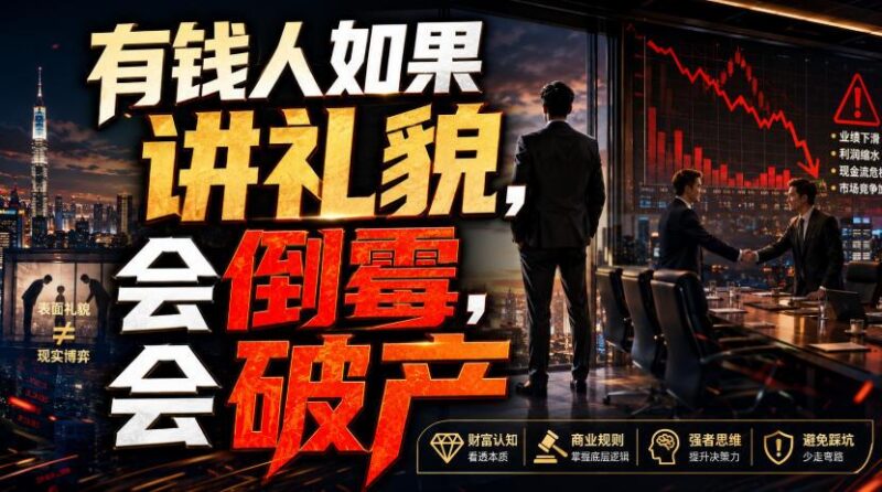 付费文章:有钱人如果讲礼貌,会倒霉,会破产-三零资源