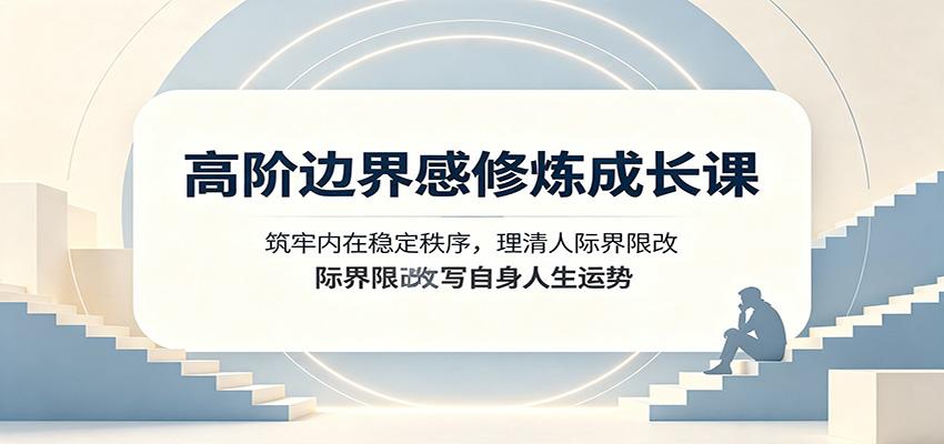 高阶边界感修炼成长课:筑牢内在稳定秩序,理清人际界限改写自身人生运势