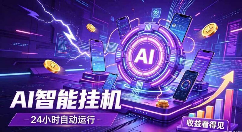 AI智能广告挂机,躺赚新模式 设备托管运行,解放双手持续变现-三零资源