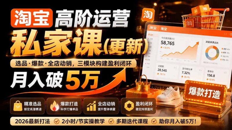 淘宝高阶运营私家课(更新26年-三零资源
