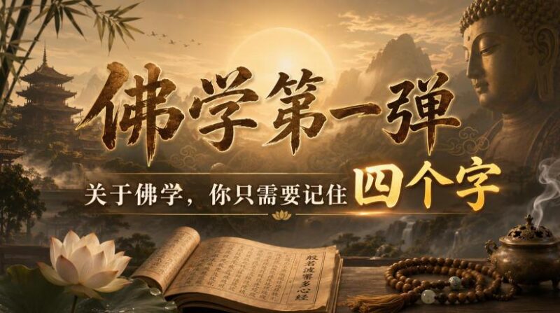 付费文章:佛学第一弹,关于佛学,你只需要记住四个字 三零资源-三零资源