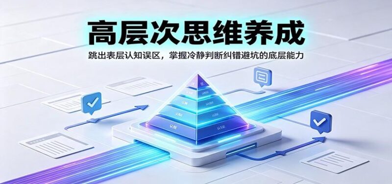 高层次思维养成:跳出表层认知误区,掌握冷静判断纠错避坑的底层能力-三零资源