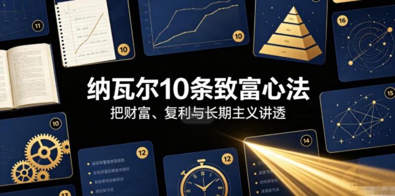 付费文章:纳瓦尔10条致富心法-三零资源