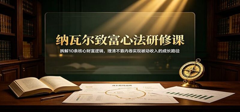 纳瓦尔致富心法研修课:拆解10条核心财富逻辑,理清不靠内卷实现被动收入的成长路径 三零资源-三零资源